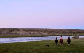 People riding horses