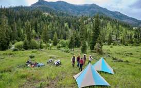Rafting campsite north fork Shoshone river