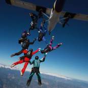 Group sky diving