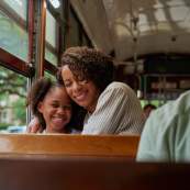 Mother & Daughter on Streetcar