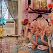 Trying on Wigs at Fifi Mahony’s