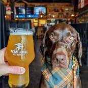 THBC beer and dog