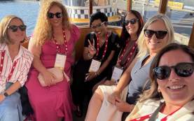 Incentive Canada - group shot in the water taxi