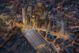 CGI aerial view of new 'Central Heart' development