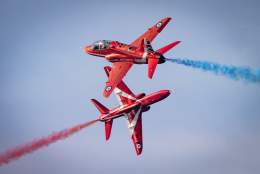 The Red Arrows performing at Sidmouth Air Show