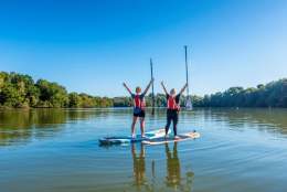 Paddleboarding on the River Dart