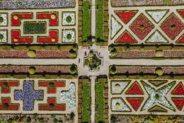 An aerial view of the gardens at Sewerby Hall in Bridlington