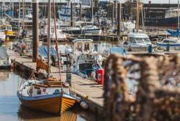 Boats filling Bridlington harbour