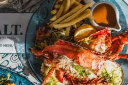 A beautifully presented plate of lobster from Salt on the Harbour in Bridlington