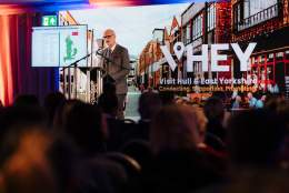 Andrew Stokes, VisitEngland speaking at the VHEY tourism conference