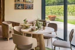 Chilworth Manor Vineyard - enjoy food and drink with a view