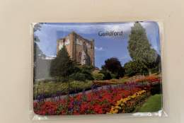 Guildford Castle Magnet souvenir on sale at Guildford Tourist Information Centre