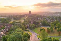 Guildford Cathedral at sunset - image Dan Hannington