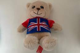 Union flag teddy on sale at Guildford Tourist Information Centre