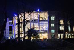 The exterior of the Yvonne Arnaud Theatre, Guildford