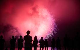 Fireworks from the beach