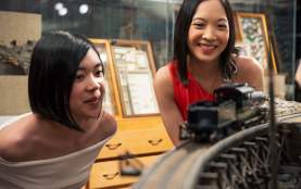 Family Viewing Model Train at Lake Country Museum