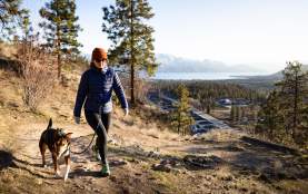Hiking at Mt. Boucherie in Spring with Dog