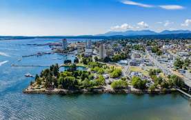 aerial of waterfront