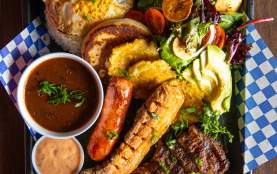 The Bandeja Paisa from El Caimán Gordo