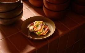 Hamachi Al Pastor Tostada - Acamaya