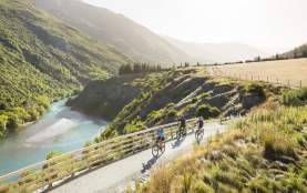 Biking in Gibbston Valley