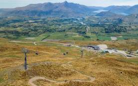 Aerial view of Coronet Peak Mountain Biking & Gondola