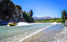 Jet boating on Kawarau River in Queenstown