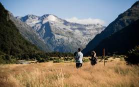The Siberia Experience looking out over the valley in Mount Aspiring National Park