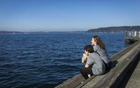 Family Looking Out on the Water