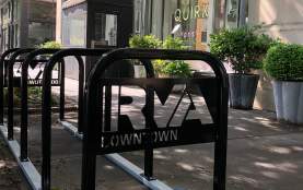 Downtown Richmond Bike Racks at Quirk Hotel