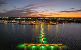 Fulton Pier at Night