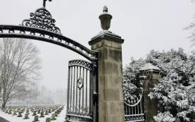 Graveyard at Saint Mary of the Woods winter