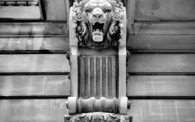 Guerin Hall lion architecture building