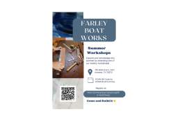 Summer Weekly Workshops @ Farley Boat Works