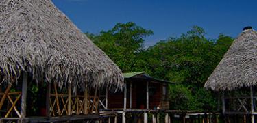 water huts