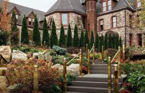 exterior view of the Abbey Inn and Spa