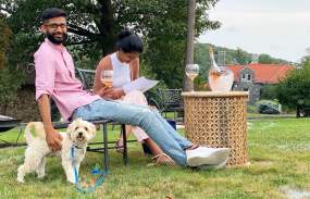 Dog Friendly Westchester image of couple.