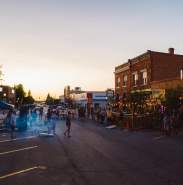 Downtown Event at sunset