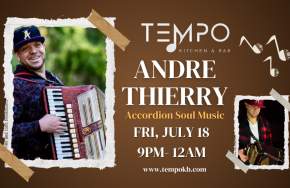 Andre Thierry Accordion Soul Music at Tempo Kitchen & Bar