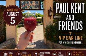 Vines & Vibes Summer Concert Series at Guglielmo Winery Featuring PAUL KENT & FRIENDS