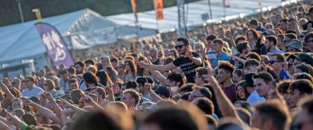 Crowd at music concert