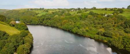 Ariel shot of Lliw Reservoir