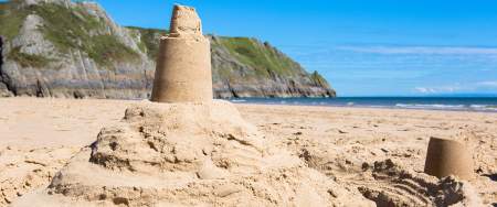 Sand Castle at Pobbles Bay Beach