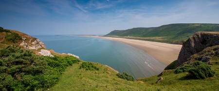 View of rhossili bay