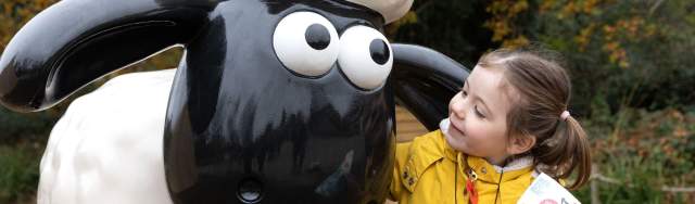 Child with Shaun the Sheep statue - credit Bristol Zoo Project