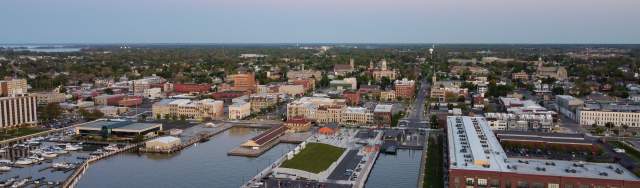 Downtown Sandusky drone