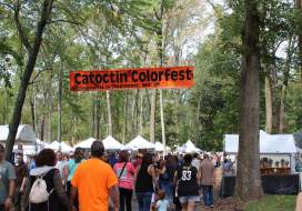 Crowd walking into the Catoctin Fest held in Thurmont, MD