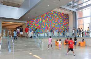 Akron Art Museum Lobby Filled With Kids