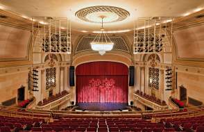 interior of the Saenger Theater view of the stage from the balcony